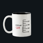 Science Lab Beaker Personalised White Mug<br><div class="desc">For the science lover in your life. This 10 oz mug is made to look like a piece of laboratory glassware, with graduations for a comparably sized 250 ml beaker. You can even personalise it with your initials or name, just like you would in a lab setting. Design is repeated...</div>