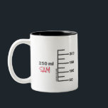 Science Lab Beaker Personalised White Mug<br><div class="desc">For the science lover in your life. This 10 oz mug is made to look like a piece of laboratory glassware, with graduations for a comparably sized 250 ml beaker. You can even personalise it with your initials or name, just like you would in a lab setting. Design is repeated...</div>