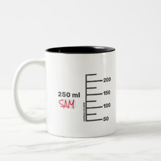 Science Lab Beaker Personalised White Mug