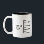 Science Lab Beaker Personalised White Mug<br><div class="desc">For the science lover in your life. This 10 oz mug is made to look like a piece of laboratory glassware, with graduations for a comparably sized 250 ml beaker. You can even personalise it with your initials or name, just like you would in a lab setting. Design is repeated...</div>