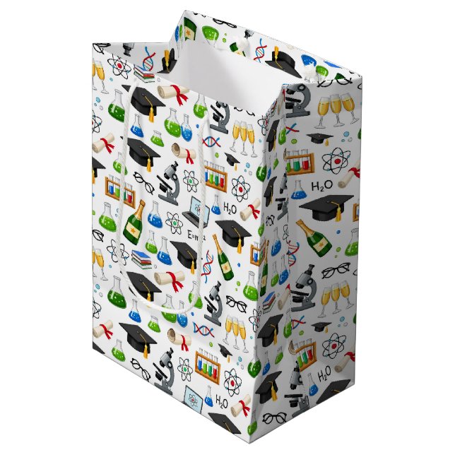 🎓 Science Lab Graduation Gift Bag (Front Angled)