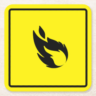 Science Lab Safety Sign Hard Plastic Coaster