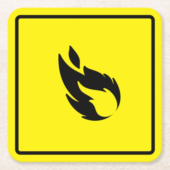 Science Lab Safety Sign Hard Plastic Coaster (Front)