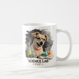 Science Lab Superstar Cute Dog with Glasses Coffee Mug