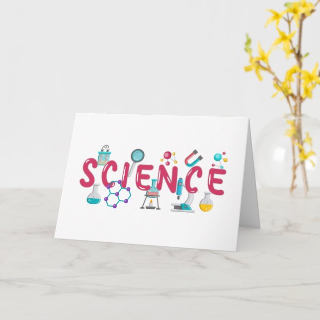 Science laboratory apparatus card (Yellow Flower)