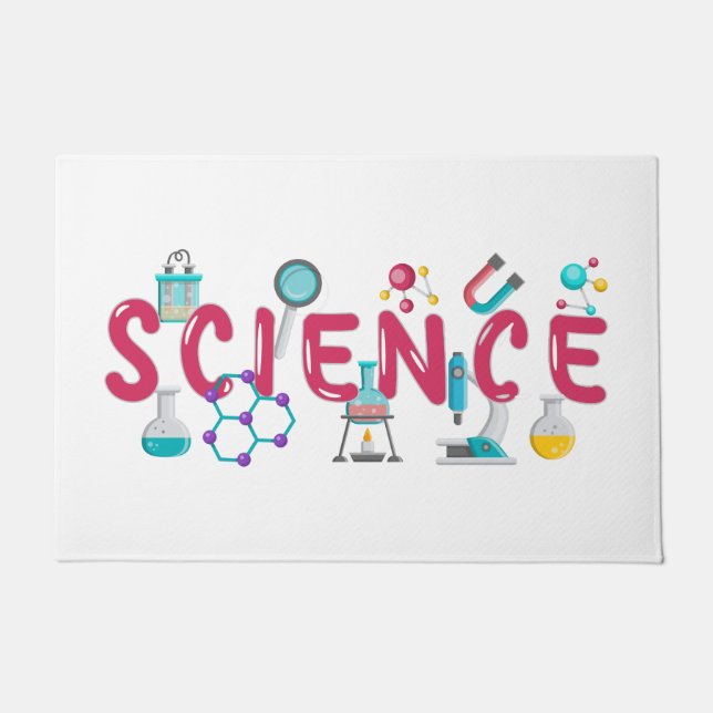 Science laboratory apparatus doormat (Front)
