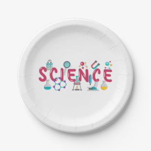 Science laboratory apparatus paper plate