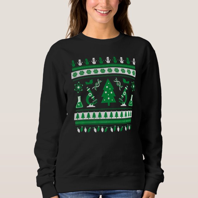 Science Laboratory Ugly Christmas Sweater (Front)
