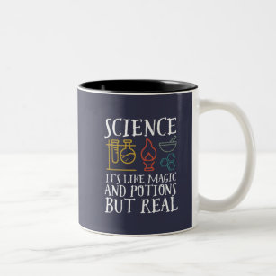 Science Like Magic and Potion Geek Nerd Scientist Two-Tone Coffee Mug
