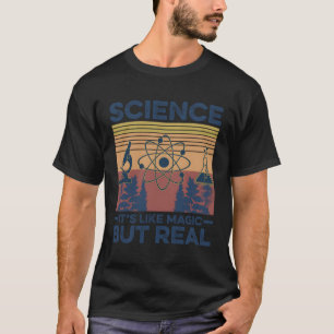 Science Like Magic But Real Retro Vintage For Chri T-Shirt