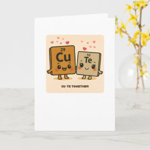 Science love greeting card (blank inside)