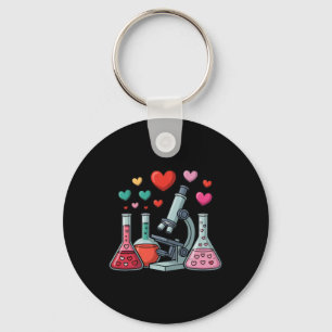 Science Love Hearts Stem Teacher Valentine Key Ring