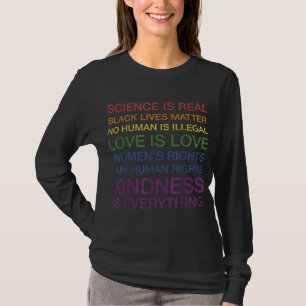 Science love human rights in rainbow colours for p T-Shirt