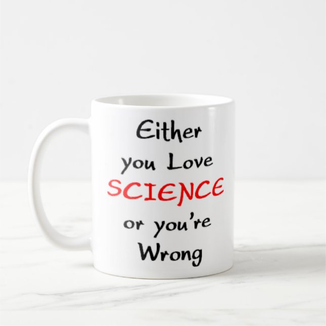 science love or coffee mug (Left)