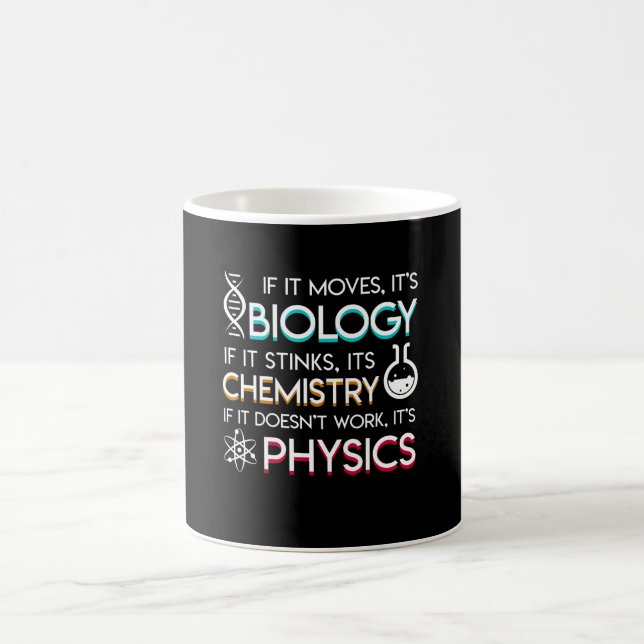 Science Lover Moves Biology Stinks Chemistry Coffee Mug (Center)
