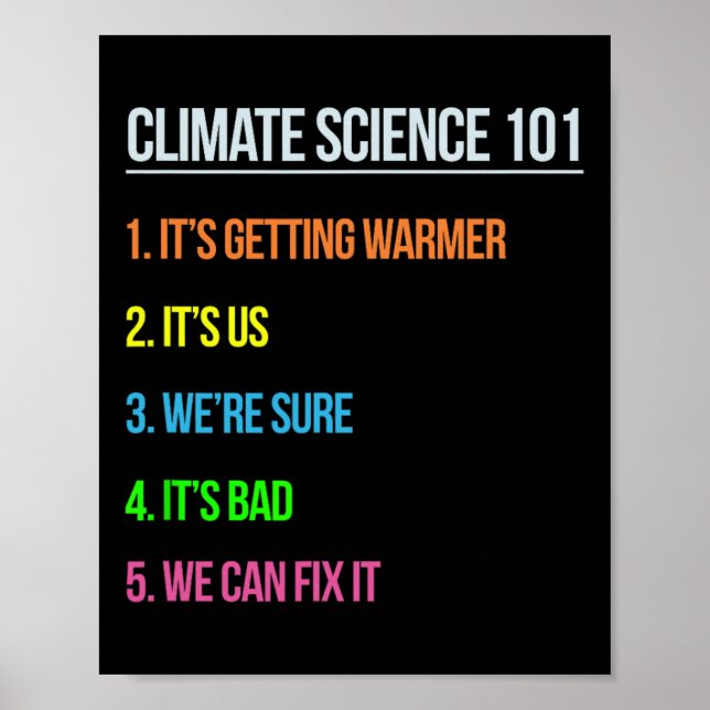 Science March Earth Day Climate Change Scientists  Poster (Front)