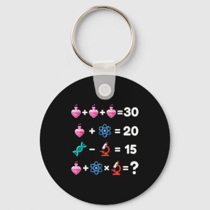 Science Math Riddle Valentine Chemistry Biology Lo Key Ring