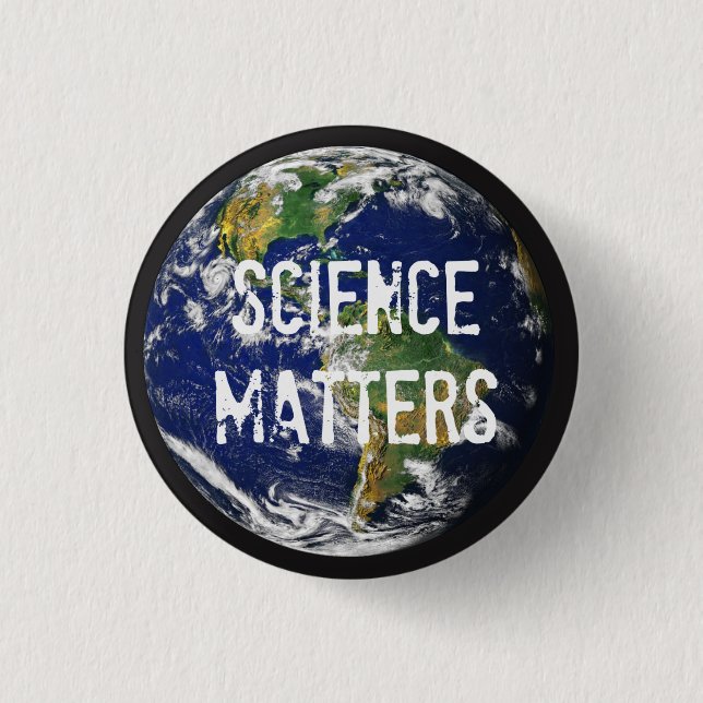 Science Matters 1-1/4 inch Mini Button. 3 Cm Round Badge (Front)