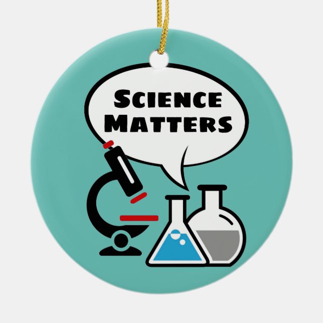 Science Matters Speech Bubble Design Ornament (Front)