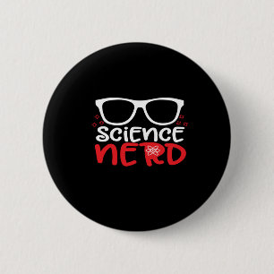 science nerd 6 cm round badge