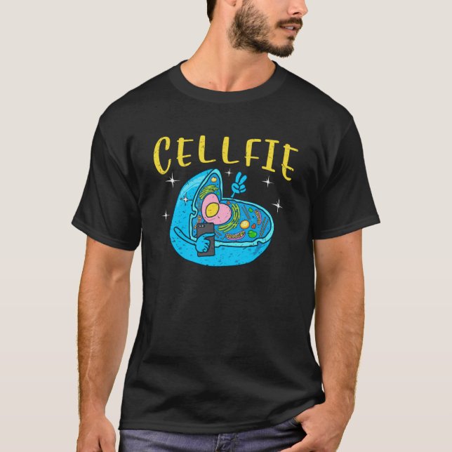 Science Nerd Cellfie  Earth Taking Selfie Scientis T-Shirt (Front)