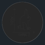 Science Nerd Duck Rabbit Physics Math Geek Classic Round Sticker<br><div class="desc">Get ready to quack your way into the scientific realm with this quirky design - Science Nerd Duck Rabbit Physics Math Geek! Embrace your inner geekiness! 🦆🐇🔬✖️➗</div>
