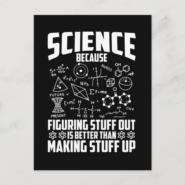 Science Nerd Mathematician Chemist Physicist Postcard (Front)