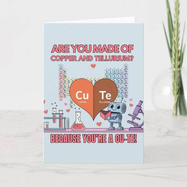 Science nerd valentine scientist Chemistry student Card (Front)