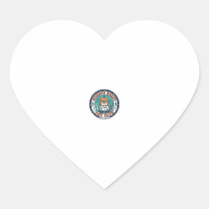 Science Nerdy Cat Cat Mum Gift Idea - Science Nerd Heart Sticker