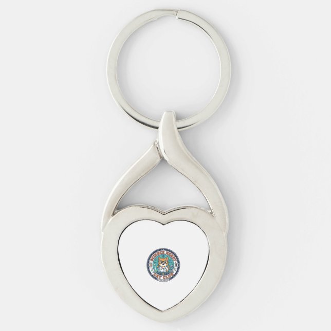 Science Nerdy Cat Cat Mum Gift Idea - Science Nerd Key Ring (Front)