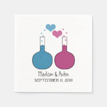 Science of Love Wedding Paper Napkins