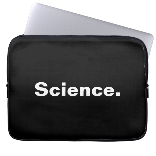 Science one word minimalism design  laptop sleeve (Front)