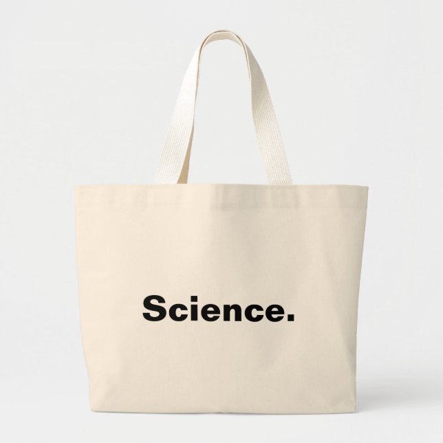 Science one word minimalism design  large tote bag (Front)