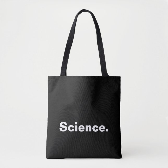 Science one word minimalism design  tote bag (Front)