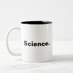 Science one word minimalism design Two-Tone coffee mug