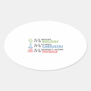 Science Oval Sticker