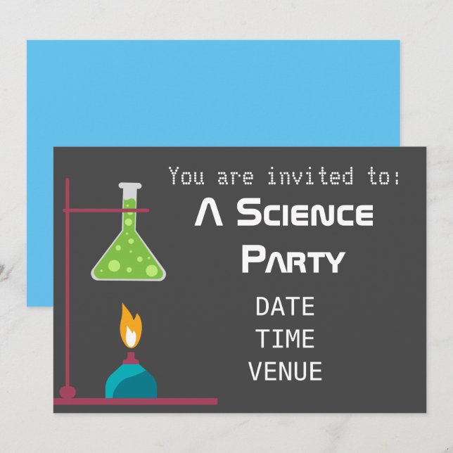 Science party chemistry experiments Party Invitation (Front/Back)