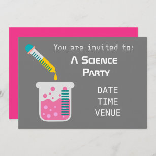Science party chemistry experiments Party Invitation