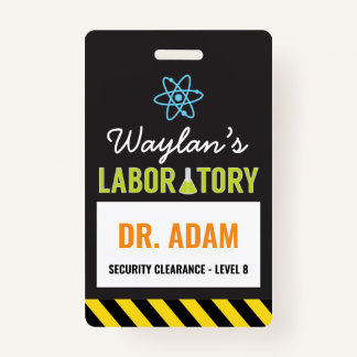 Science Party ID Badge Scientist Badge