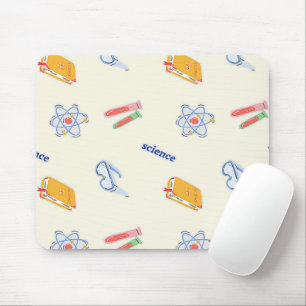 Science pattern on cream mouse pad