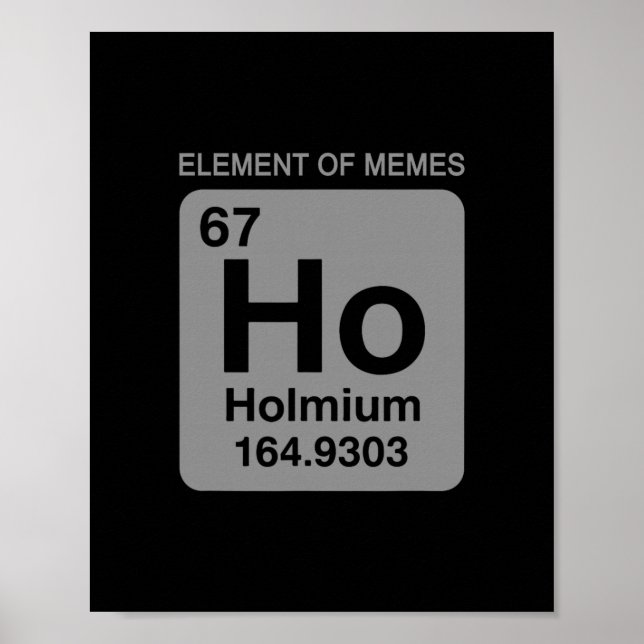 Science Periodic Table 67 Meme Element Of Memes 6  Poster (Front)