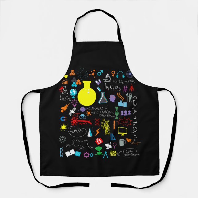 Science Physic Math Chemistry Biology Astronomy Apron (Front)