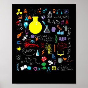 Science Physic Math Chemistry Biology Astronomy Poster