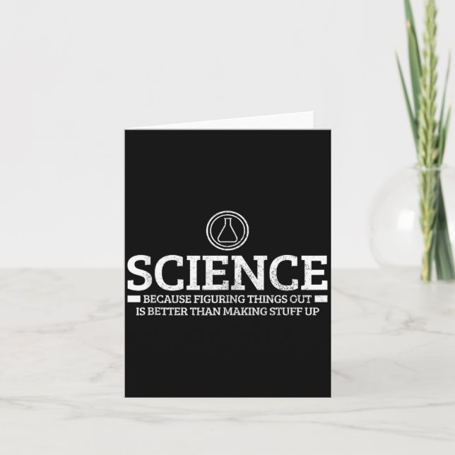 Science Physics Chemistry Nerd Funny Saying Scient Card (Front)