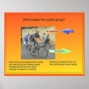 Science, Physics,Forces and motion, cycling Poster