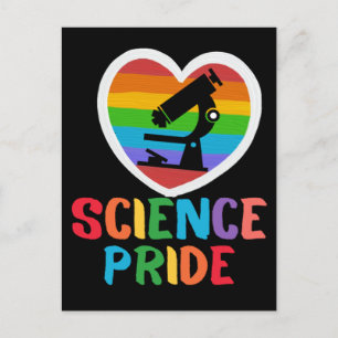 SCIENCE PRIDE : RAINBOW PRIDE MONTH PRIDE HEART POSTCARD
