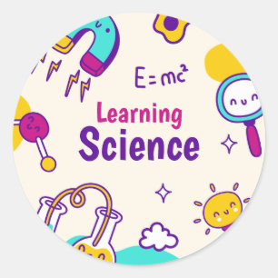 Science Program Labels, Back To School Activity Classic Round Sticker