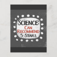 Science Review 5 Stars Postcard