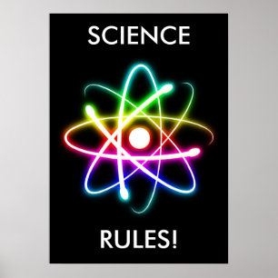 SCIENCE RULES Unique Atom Symbol Poster