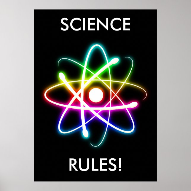 SCIENCE RULES | Unique Atom Symbol Poster (Front)